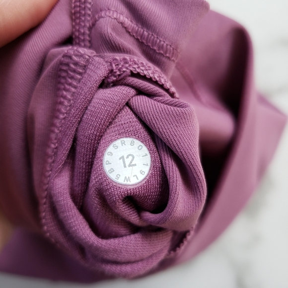 Lululemon High Rise Wunder Under 7/8 Leggings Pink Purple Everlux SZ 12 - Picture 4 of 4